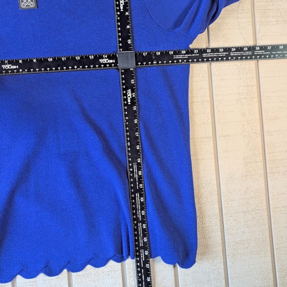 Cable & Gauge Womens XL 1X Blue Knit Sweater Top Blouse Long Sleeve Sleeve - New - Picture 4 of 6